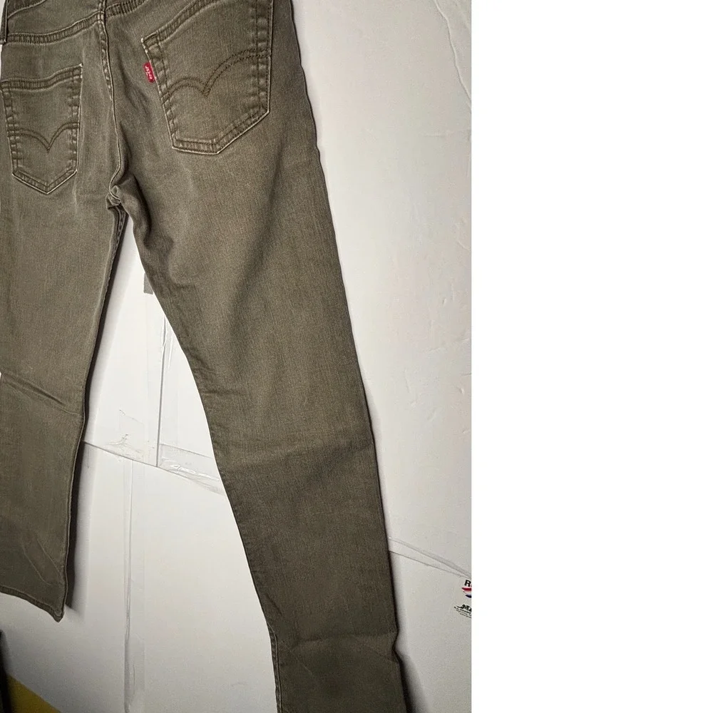 Levis 511 Slim Fit Jeans Mens 29x32 Olive Brown Green Denim Pants‎